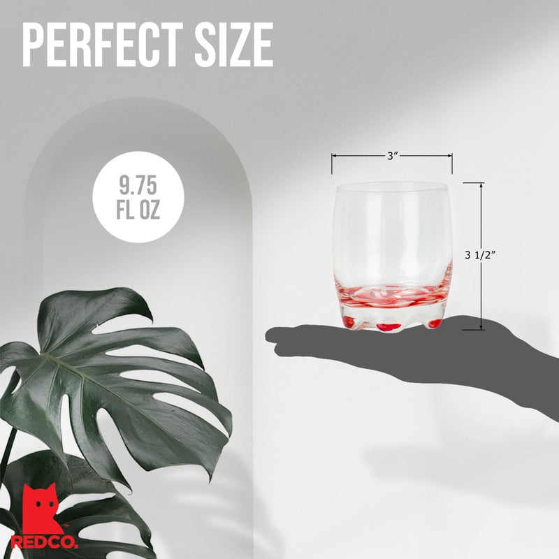 Red Co. Vibrant Splash Water/Beverage Glasses, 9.75 Ounce (6) - Image 2